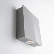 Applique Aldiola IP66 LED COB 12W 3000K Gris - 1800 lumens - Éclairage vers le bas - Aluminium et verre_1