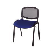 Chaise d'accueil multi-usage LENA - dossier en résille, empilable et confortable_1