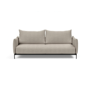 Canapé design convertible Malloy - Innovation Living - pieds métal - lit 150x200cm - tissu Kenya Gravel_1