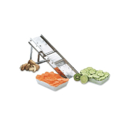 Mandoline professionnelle inox avec chariot protecteur (poignée plastique)_1