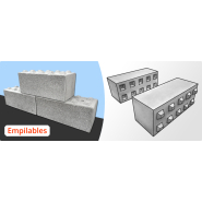 Blocs Mobi'bloc en béton pour construire des murs de soutènement