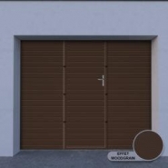 Porte de garage sectionnelle avec panneau rainuré et portillon - 2400 × 2000 mm_1