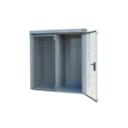 Box abri pour 12 bouteilles de gaz coupe-feu 90 minutes - Porte battante verrouillable en grillage - Plancher en tôles larmées_1