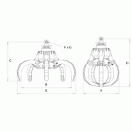 Grappin à ferraille pour pierres et rochers - Modèle POM-3/380 - Intermercato_1