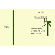 Barrière de protection en acier, à sceller pour le milieu urbain - Longueur: 1,00m / 1,50m / 2,00m - CROIX DE SAINT ANDRÉ_1