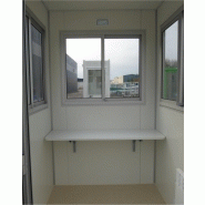 Bungalow de chantier mgn 15 / monobloc / guérite / aménagé /  1.5 x 1.5 x 2.57 m_2