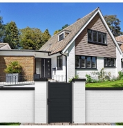 Portillon aluminium bordeaux - portibord100170g - design chic et prêt à poser_1