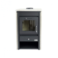 Sedan - Poêle à bois en pierre de Champagne - GF Flam - 9 kW - Chauffage d'appoint compact avec bûcher_1