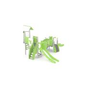 Structure multi-activités métallique chlorophylle fazenda - LD1BPMET4400 - 2 tours - Ludoparc_1