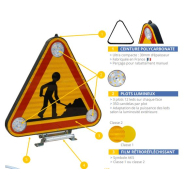 Triflash 500 mm avec ceinture en polycarbonate - Références 253421 et 253422 - Très lumineux et conforme EN 12352_1
