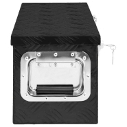 Vidaxl boîte de rangement noir 60x23,5x23 cm aluminium 152249_1