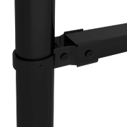 Vidaxl clôture de jardin avec dessus en lance acier 1,7 m noir 144941_1