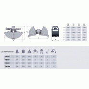 Bennes preneuses pour grues forestières TCB800 - Intermercato - Ouverture 1,34 m, Poids 368 kg_1