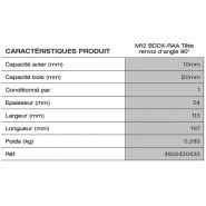 M12 BDDX-RAA - Renvoi d'angle Milwaukee - 12 positions de fixation - Référence 4932430433_1