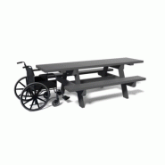 Table de pique-nique PARC PMR - plastique-composite - 240 x 140 x 82 cm - livrée montée ou prémontée_1