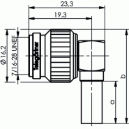 TELEGÄRTNER Connecteur TNC coudé 50 Ohm, pour RG-58C/U Professionnel_1