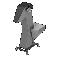 Trémie industrielle élévatrice TAD - bande ou chaîne métallique avec plots ou tronçons fermés_1