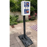 Cendrier mural urbain blanc et ludique - Prévention contre la pollution des mégots - 2 stickers A5 inclus_2