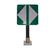 Panneau de police autorelevable sur rotule - Gamme BALIFLEX - STI Balisage routier_1