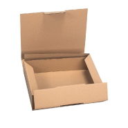Boîte d'expédition simple cannelure brune 33x25x8cm - par 20 - kraft brun - 100% matière recyclée_1
