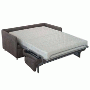 Canapé convertible express DAX - Matelas mémoire 20 cm - Métal - 120 cm - Tissu gris silver_1