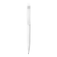 Stylo à bille en plastique ABS - Clip spécial - Encre bleue - Couleur blanche - 13g_1