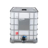 266159W - Cuve IBC 1000L - Patin en acier, ouverture DN150, sortie DN80, PEHD stabilisé UV_1