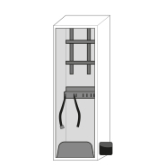 Armoire de stockage extérieur pour bouteilles de gaz - Modèle GOD.215.070.WDHWR - Réf 30753-015-32671 - G-LINE acier galvanisé, portes battantes et fenêtres_1