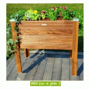 Bac à fleurs en bois sur pieds . Bac à plantes de 90cm x 50 - d-papy-bp90x50_1
