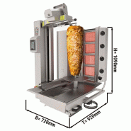 Grill Döner kebab gaz automatique 4 brûleurs max 95 kg_1