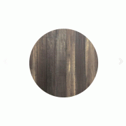 X Cross table de bistrot avec piètement noir + plateau HPL Tropical Wood Ø70 cm_1