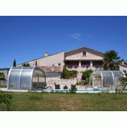 Abri piscine haut prestige - télescopique en aluminium et polycarbonate - fabrication française, motorisation disponible_1