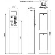 CPO 1002 A - Borne de paiement parking Urbaflux - Alimentation électrique 230V - Lecteur QR code et carte bancaire_1