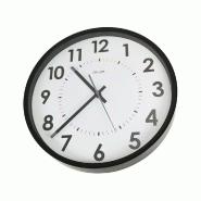 Horloge silencieuse Ø30 cm - cadran blanc avec chiffres noirs - mouvement à quartz silencieux_1