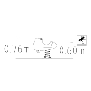 Jeu sur ressort Jetsky 1 place - réf 8045018 - Hags - Rouge avec fondation à enterrer_1