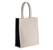 Sac cabas en coton canvas et jute - 23 L - Réf: KI0253 - Kimood_1