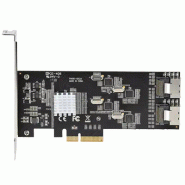 Carte Contrôleur SATA PCIe 8 ports - Carte Extension SATA PCI Express 6Gbps avec 4 Contrôleurs Hôte_1