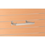 Guidon de penderie L60cm pour fond rainuré - tube rectangulaire 31x13mm - nickel brossé en acier_1