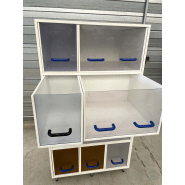 Meuble de laboratoire d'occasion avec tiroirs transparents - Référence P21091170_1