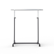 Portant droit L100cm+2 rallonges 28cm - HTreg de 110 à 180cm - gris martelé_1