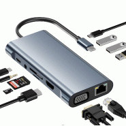 VALUE Station d'accueil USB type C, HDMI 4K60, 1x Gigabit Ethernet, 2x USB A + type C PD, 1x SD/microSD, 1x audio_1