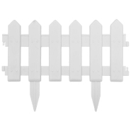 Vidaxl bordures de pelouse 25 pcs blanc 10 m pp 48616_1