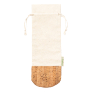 Emballage bouteille de vin - Sac cadeau en coton bio et liège naturel - Pour 1 bouteille_1