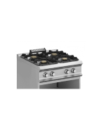 Fourneau 4 feux gaz sur baie libre MBM - Acier inoxydable - 22 kW - Fabriqué en Italie_1