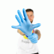 Gant nitrile non poudré bleu L - qualité médicale AQL 1.5 - dispositif médical et EPI_1