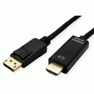 Roline câble displayport dp - uhdtv, slim, m/m, noir, 3 m_1