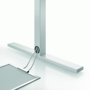 Bureau Idea Tube avec meuble de rangement - Quadrifoglio - Blanc, 184, Droite_1