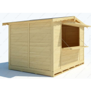 Chalet de Noël pliable en bois massif Gardy Shelter - 332x237cm - 7,87m² - Réf 3786 - Epicéa massif, montage en 5 minutes_1