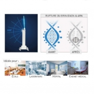 Lampe de stérilisation UVC mobile - 16003 393-9630 - Désinfection par UV et ozone pour espaces > 30 m²_1