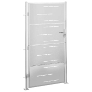 Vidaxl portail de jardin 100x180 cm acier inoxydable 376484_1